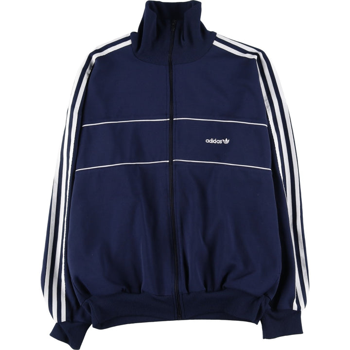 Vintage 80s-90'S Adidas Trefoil Logo Track Jacket, Men's Size Medium polyester navy blue type Vintage Second Hand