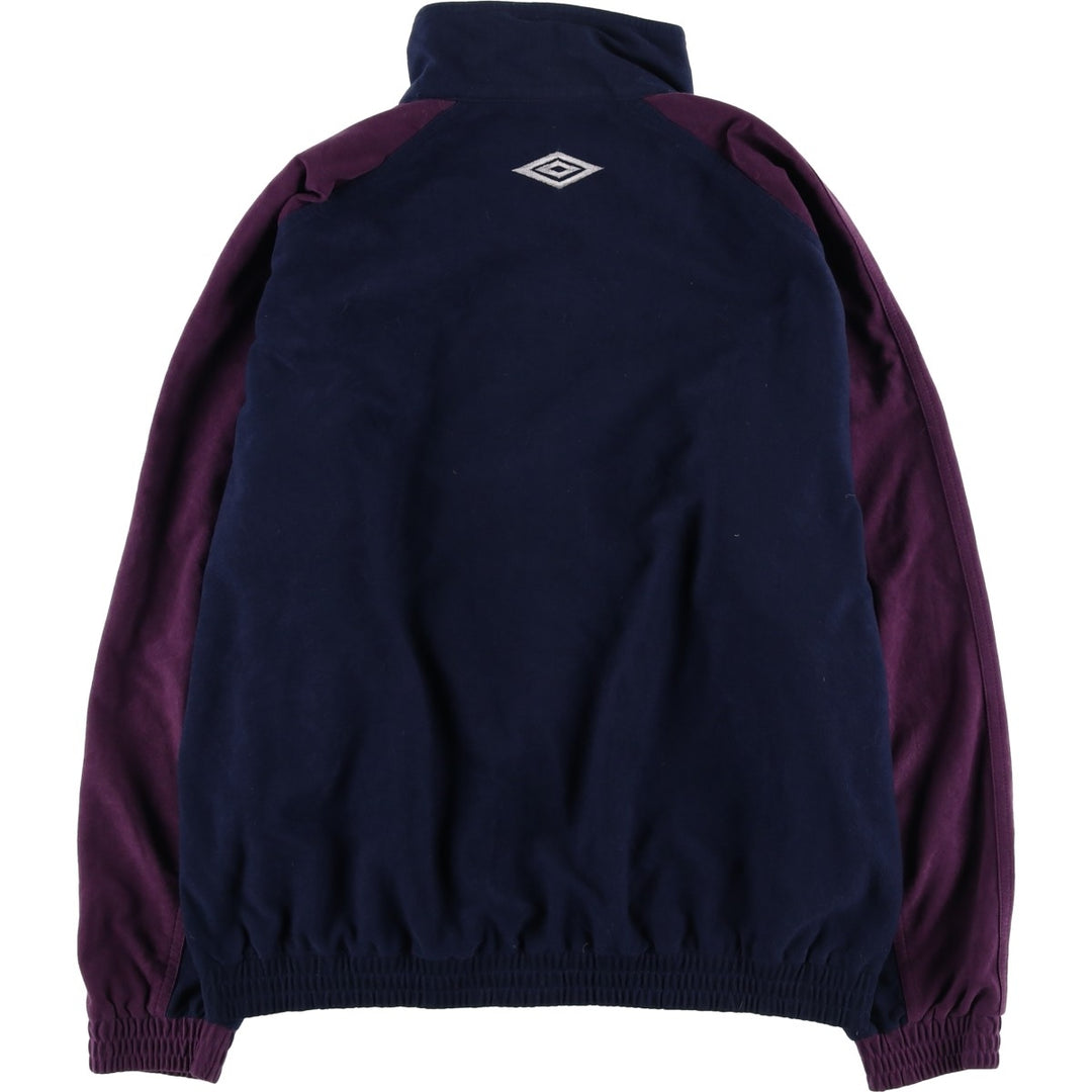 Vintage 90'S Umbro Velour Jersey Track Jacket, Men's Size Medium polyester navy blue type Vintage Second Hand