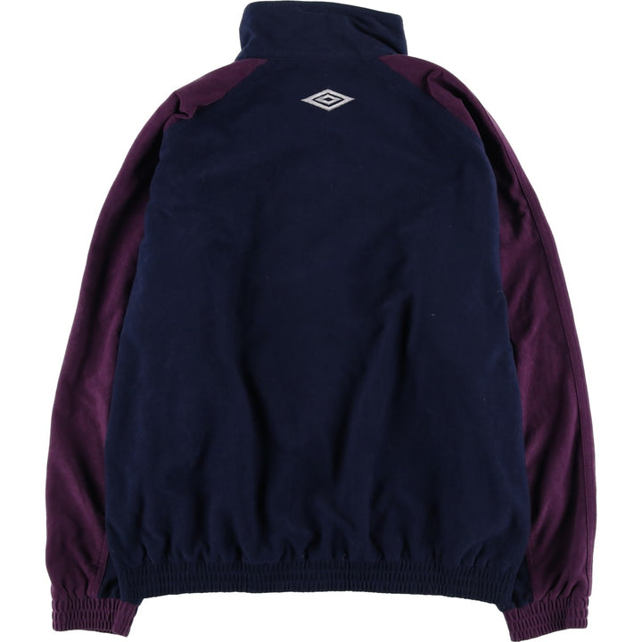Vintage 90'S Umbro Velour Jersey Track Jacket, Men's Size Medium polyester navy blue type Vintage Second Hand