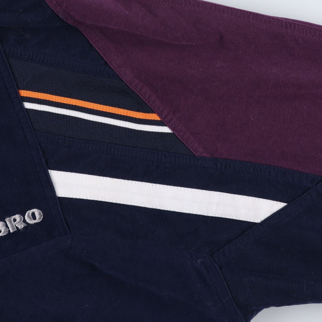 Vintage 90'S Umbro Velour Jersey Track Jacket, Men's Size Medium polyester navy blue type Vintage Second Hand