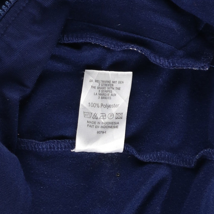 Vintage 80s-90'S adidas Trefoil logo jersey track jacket, men's size XL polyester navy blue type Vintage Second Hand