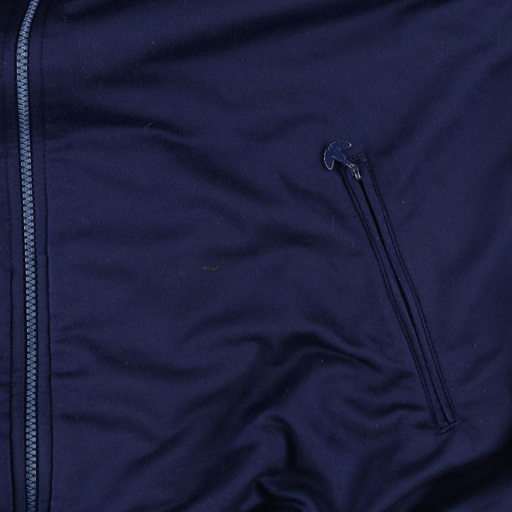Vintage 80s-90'S adidas Trefoil logo jersey track jacket, men's size XL polyester navy blue type Vintage Second Hand