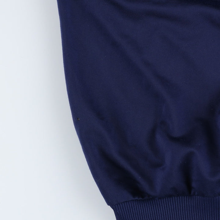 Vintage 80s-90'S adidas Trefoil logo jersey track jacket, men's size XL polyester navy blue type Vintage Second Hand