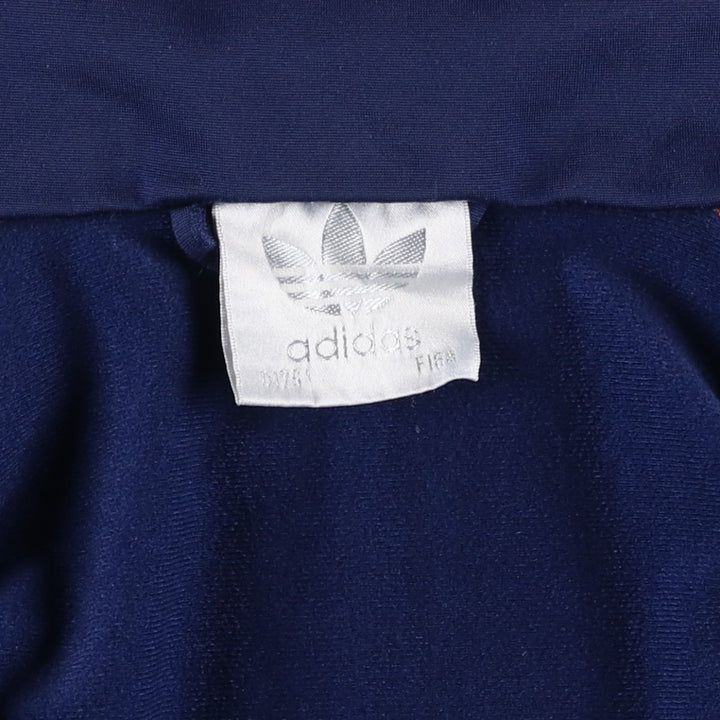 Vintage 1980'S adidas Trefoil logo track jacket, men's size small polyester navy blue type Vintage Second Hand