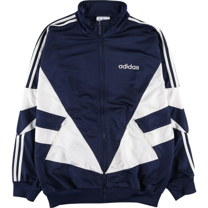 Vintage 1980'S adidas Trefoil logo track jacket, men's size M polyester navy blue type Vintage Second Hand