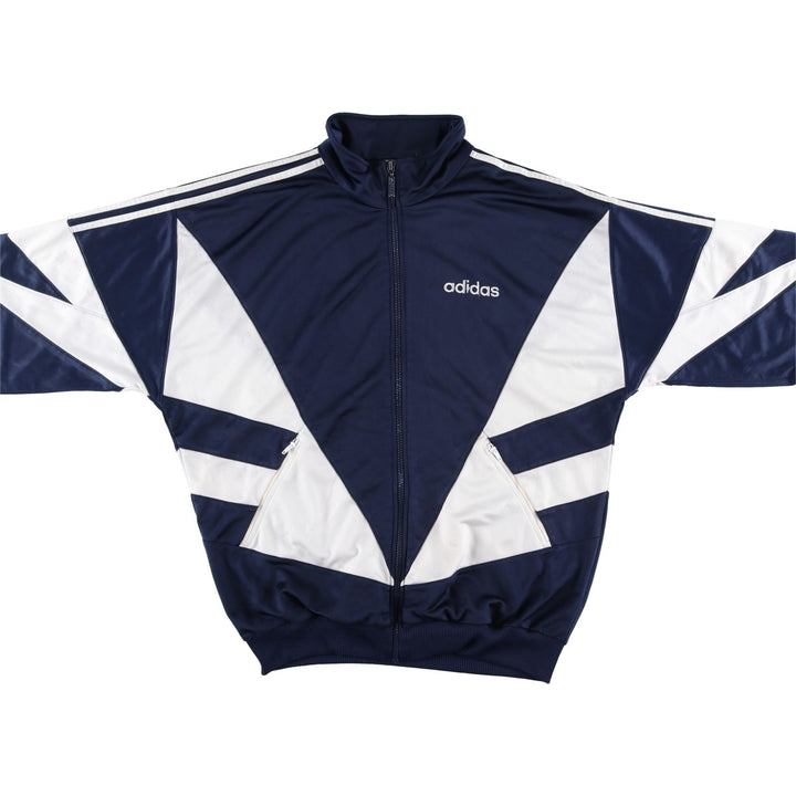 Vintage 1980'S adidas Trefoil logo track jacket, men's size M polyester navy blue type Vintage Second Hand