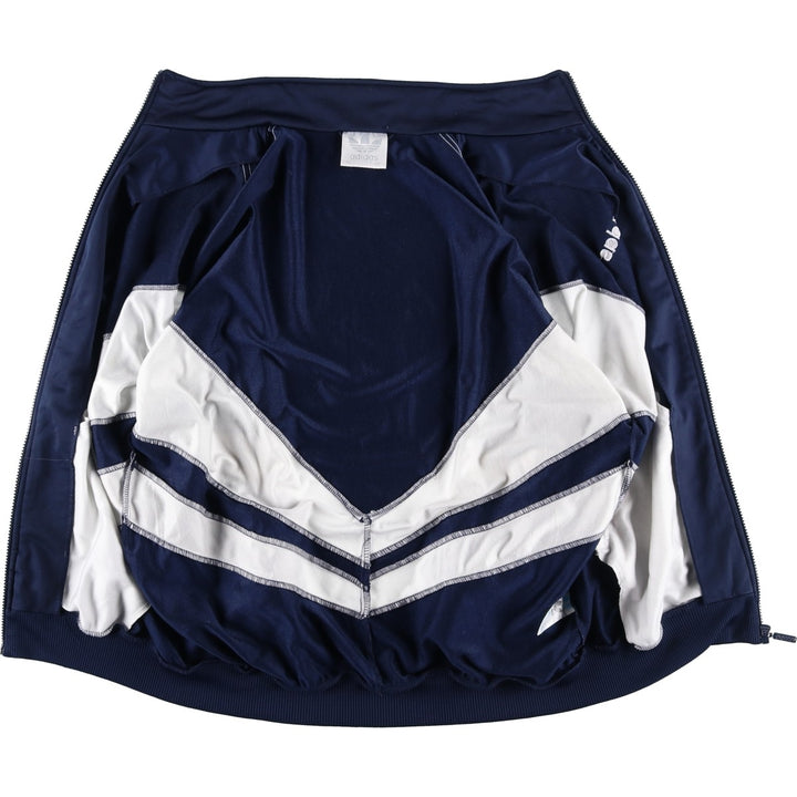 Vintage 1980'S adidas Trefoil logo track jacket, men's size M polyester navy blue type Vintage Second Hand