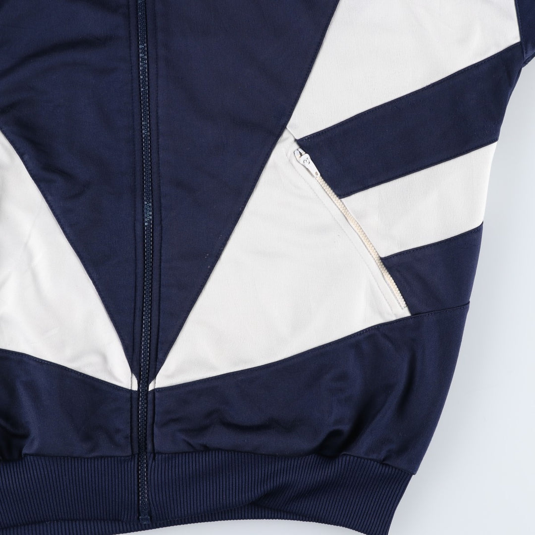 Vintage 1980'S adidas Trefoil logo track jacket, men's size M polyester navy blue type Vintage Second Hand