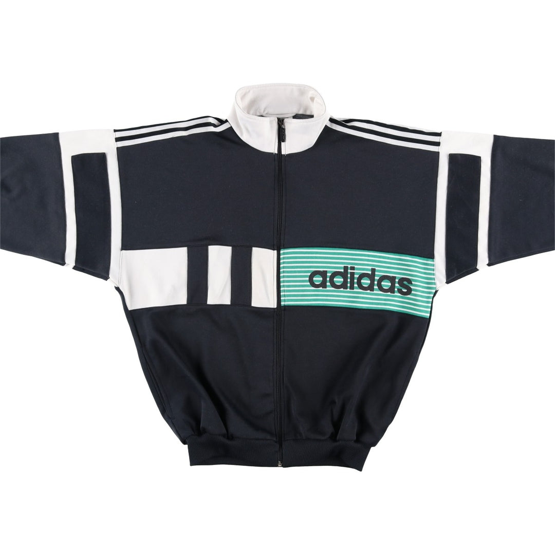 Vintage 1980'S adidas Trefoil logo track jacket, men's size M polyester black type Vintage Second Hand