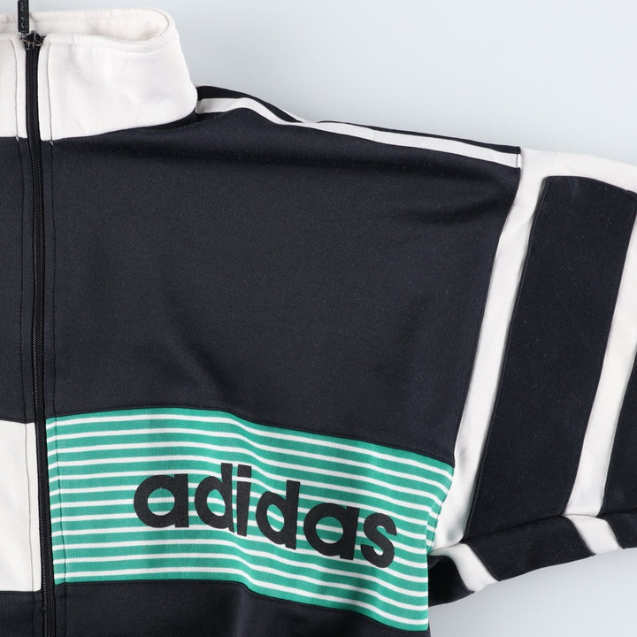 Vintage 1980'S adidas Trefoil logo track jacket, men's size M polyester black type Vintage Second Hand