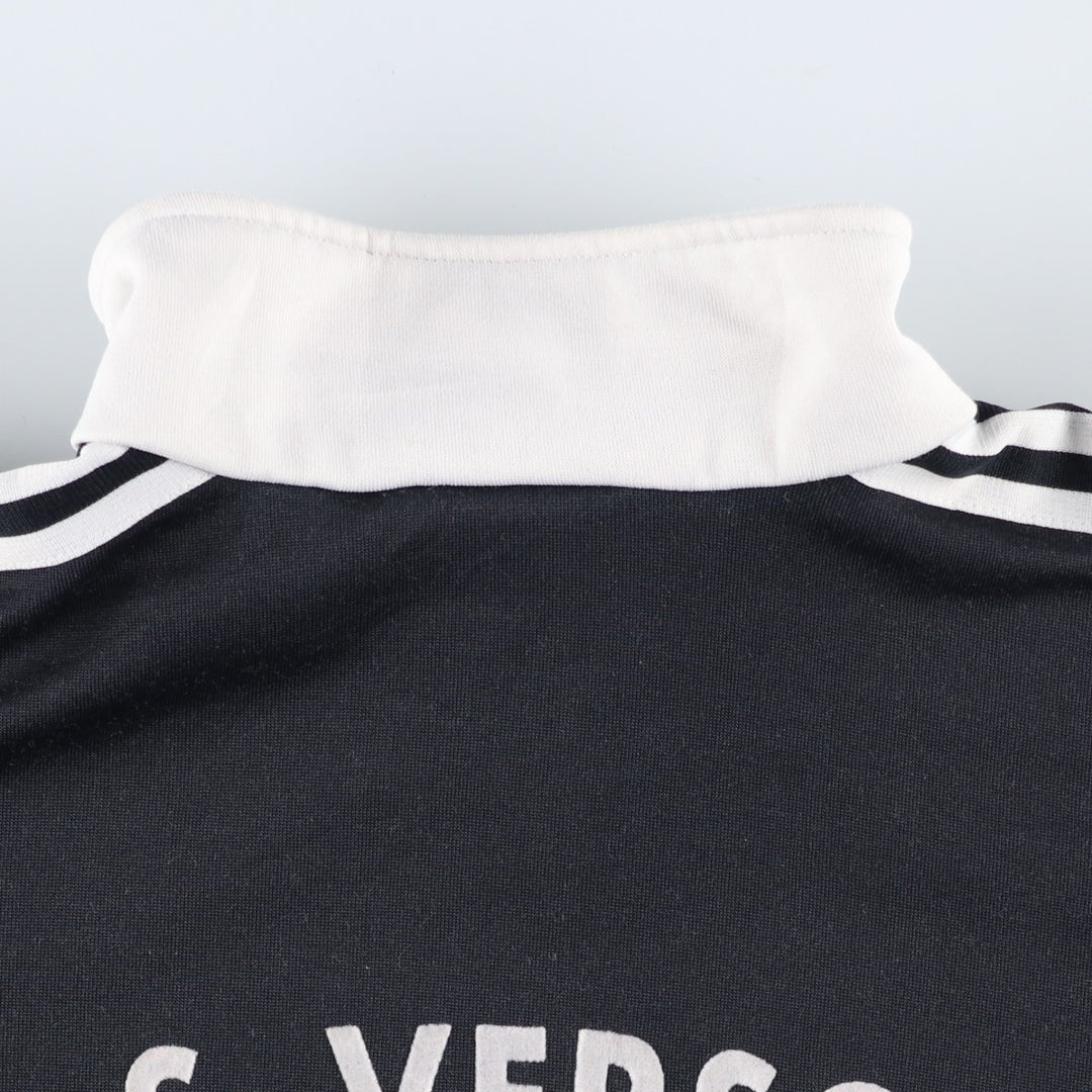 Vintage 1980'S adidas Trefoil logo track jacket, men's size M polyester black type Vintage Second Hand