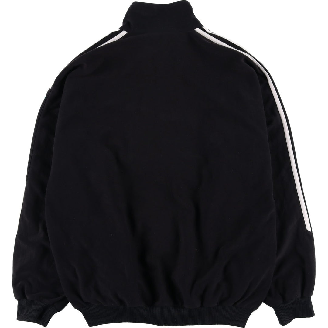 Vintage 90'S adidas Trefoil logo velour jersey track jacket, size M, men's polyester black type Vintage Second Hand