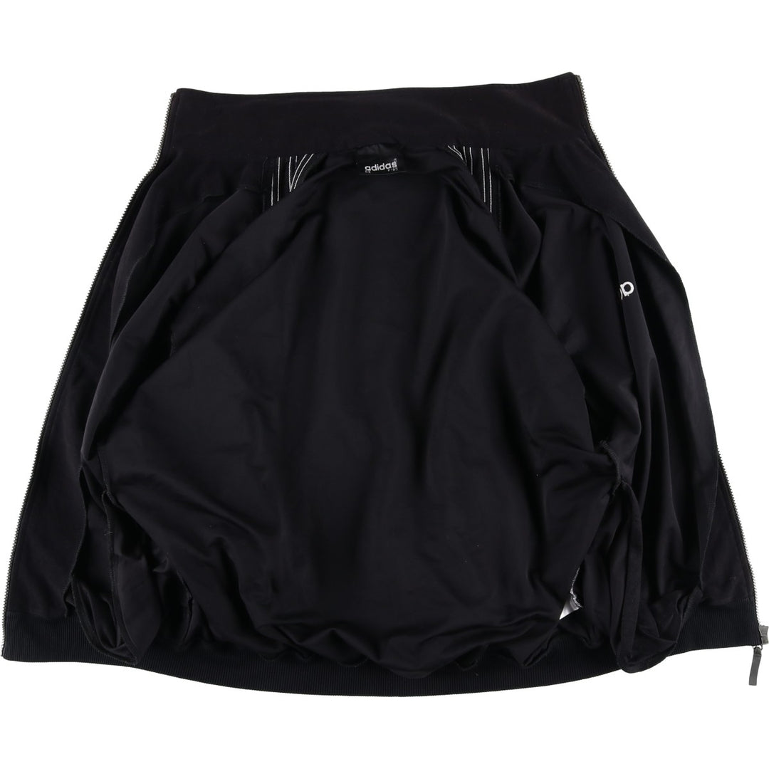 Vintage 90'S adidas Trefoil logo velour jersey track jacket, size M, men's polyester black type Vintage Second Hand