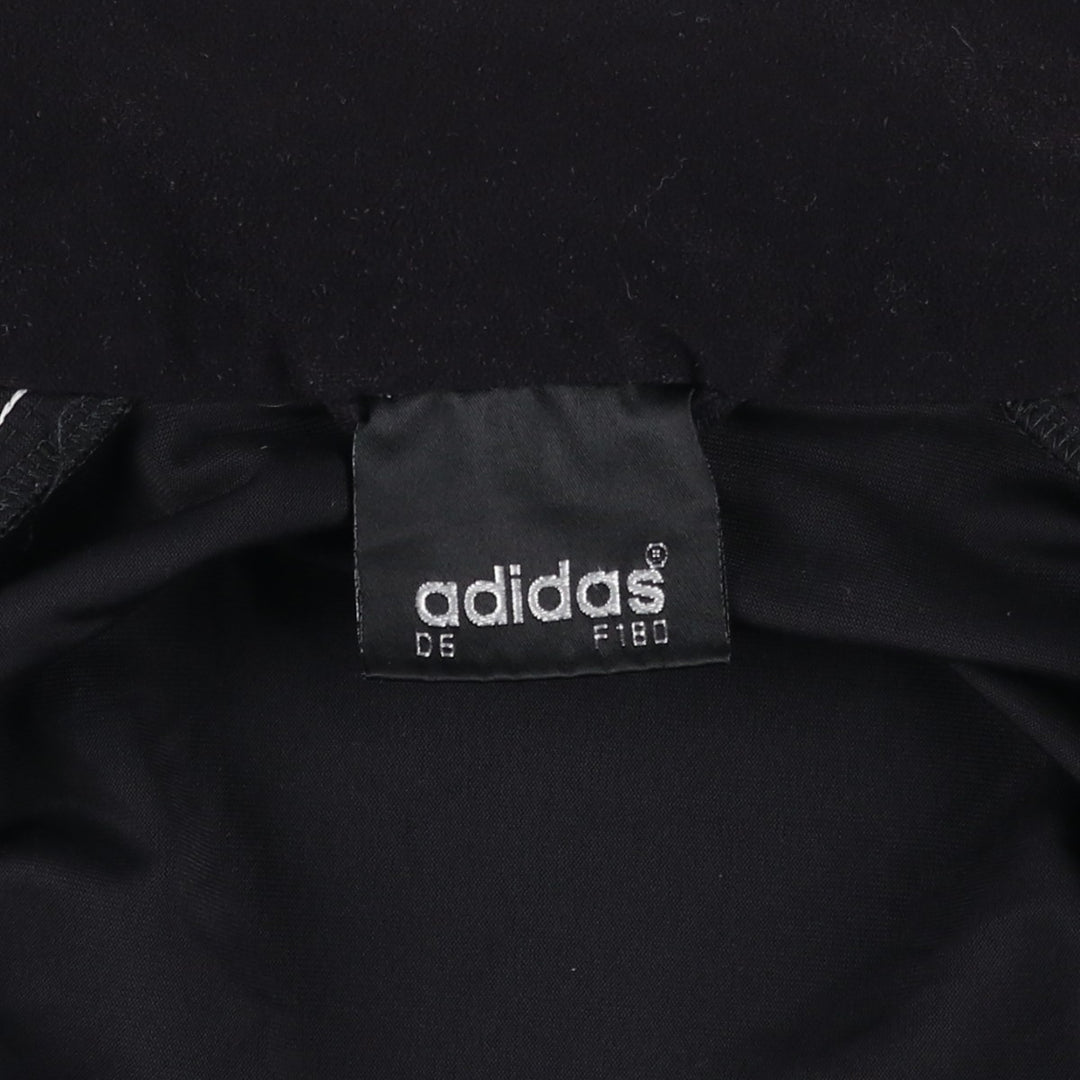 Vintage 90'S adidas Trefoil logo velour jersey track jacket, size M, men's polyester black type Vintage Second Hand