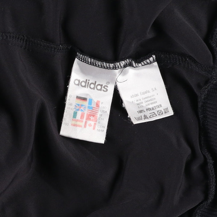 Vintage 90'S adidas Trefoil logo velour jersey track jacket, size M, men's polyester black type Vintage Second Hand