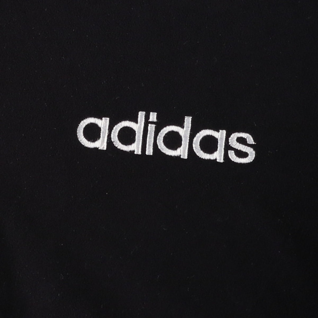 Vintage 90'S adidas Trefoil logo velour jersey track jacket, size M, men's polyester black type Vintage Second Hand