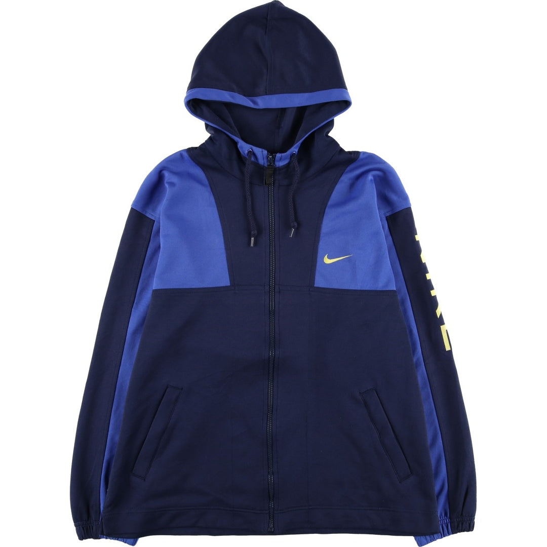 90'S Nike Track Jacket, Men's Medium, Vintage polyester navy blue type Vintage Second Hand