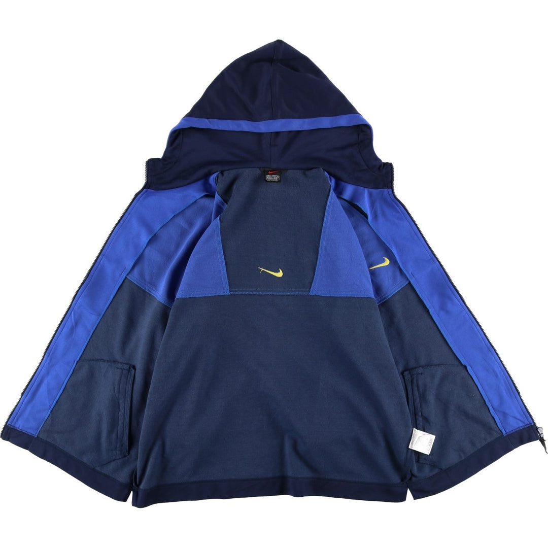 90'S Nike Track Jacket, Men's Medium, Vintage polyester navy blue type Vintage Second Hand