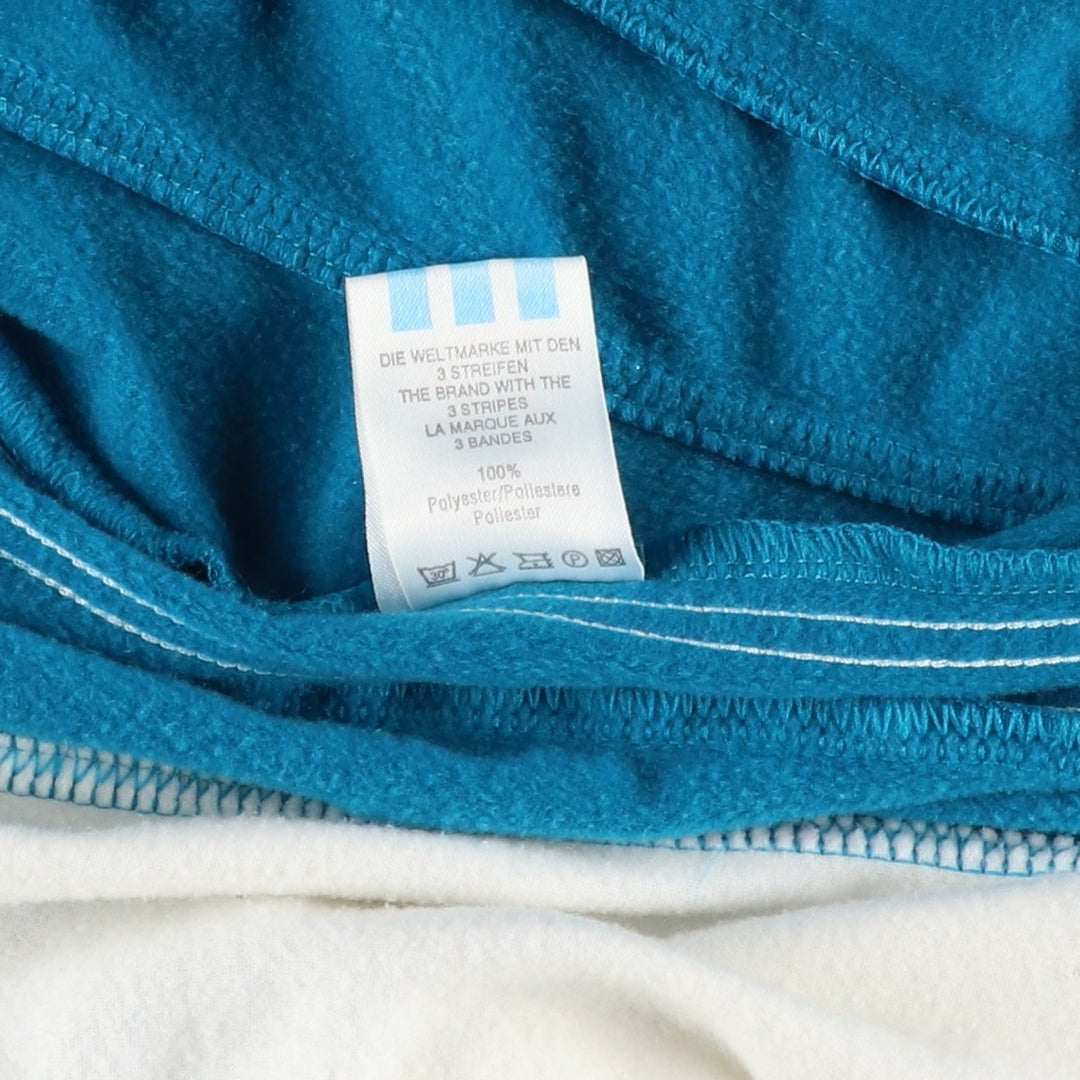 Vintage 1980'S adidas Trefoil logo jersey hoodie/track jacket, size XL, men's polyester white type Vintage Second Hand