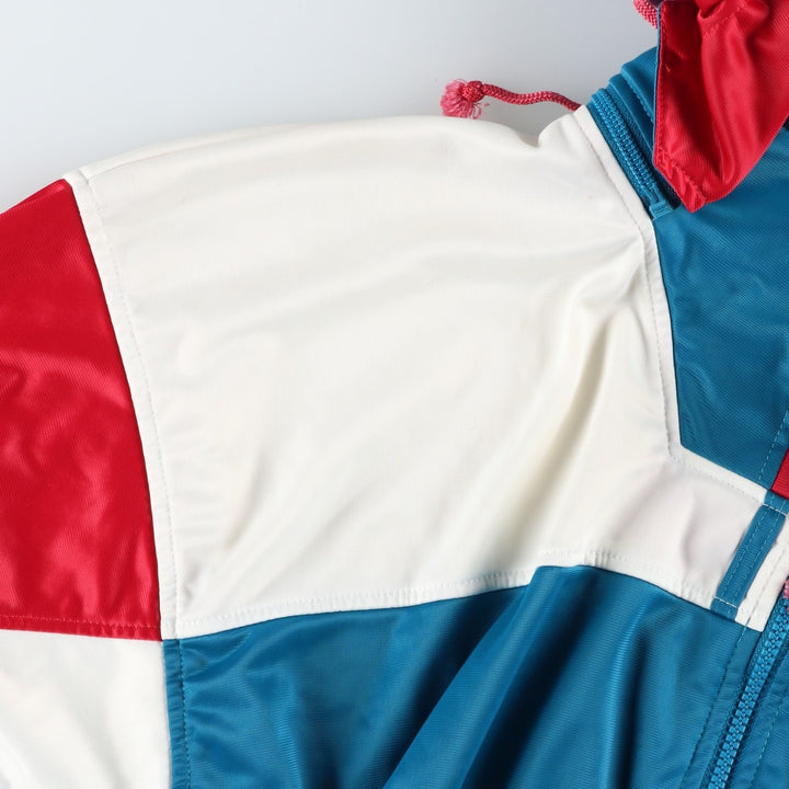 Vintage 1980'S adidas Trefoil logo jersey hoodie/track jacket, size XL, men's polyester white type Vintage Second Hand