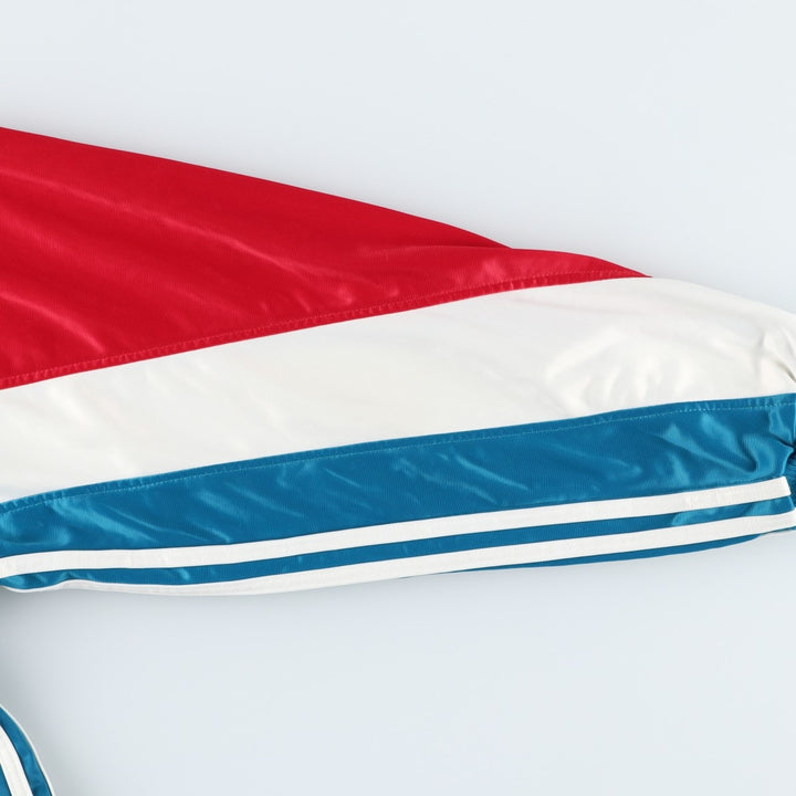 Vintage 1980'S adidas Trefoil logo jersey hoodie/track jacket, size XL, men's polyester white type Vintage Second Hand