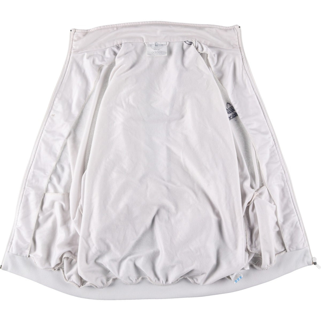 Vintage 1980'S adidas Trefoil logo track jacket, men's size M polyester white type Vintage Second Hand