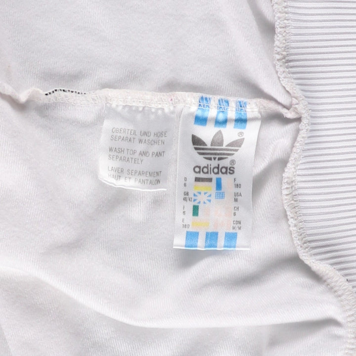 Vintage 1980'S adidas Trefoil logo track jacket, men's size M polyester white type Vintage Second Hand