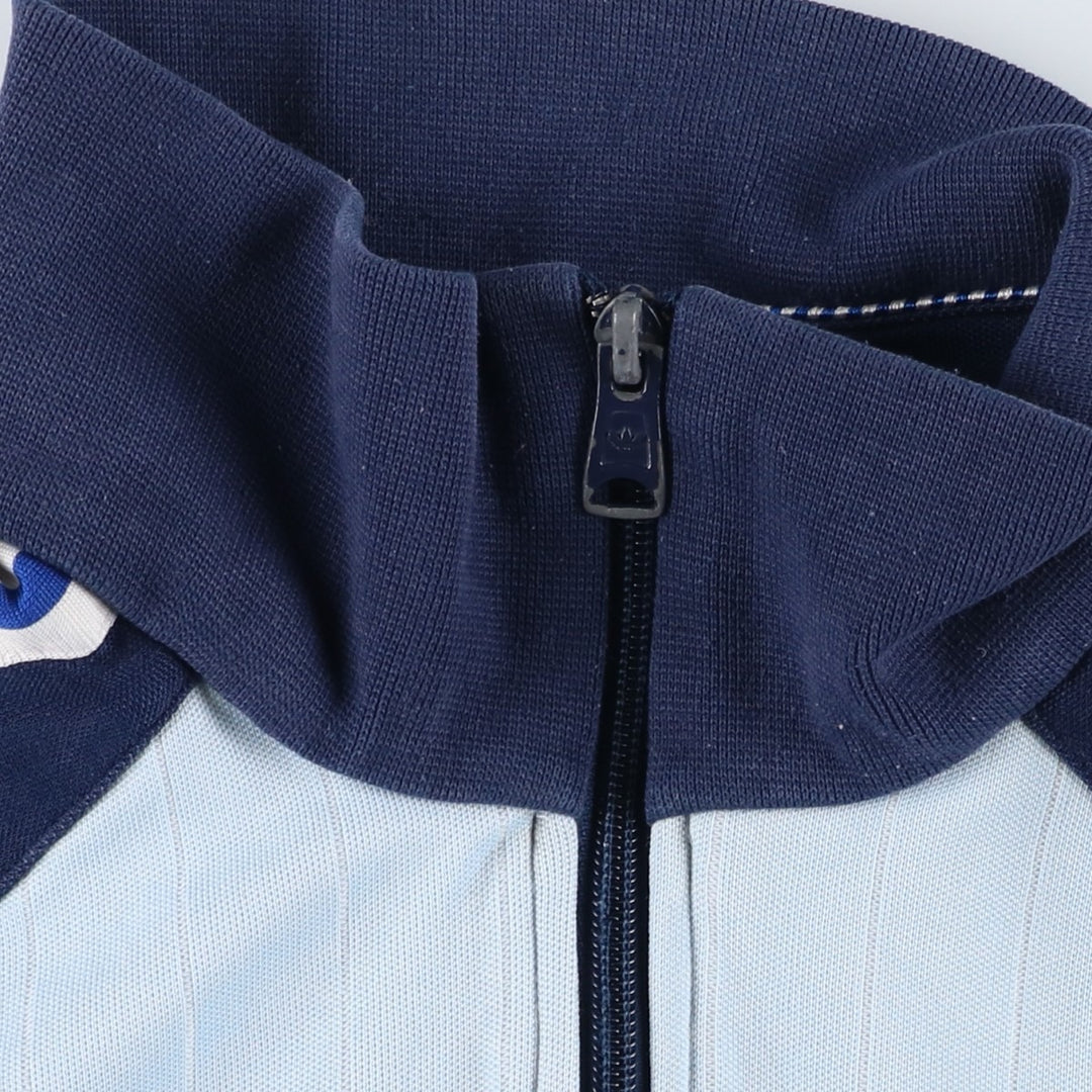 Vintage 1980'S Adidas Trefoil Logo Stripe Pattern France National Team Track Jacket, Men's Size Medium cotton Blue type light blue Vintage Second Hand