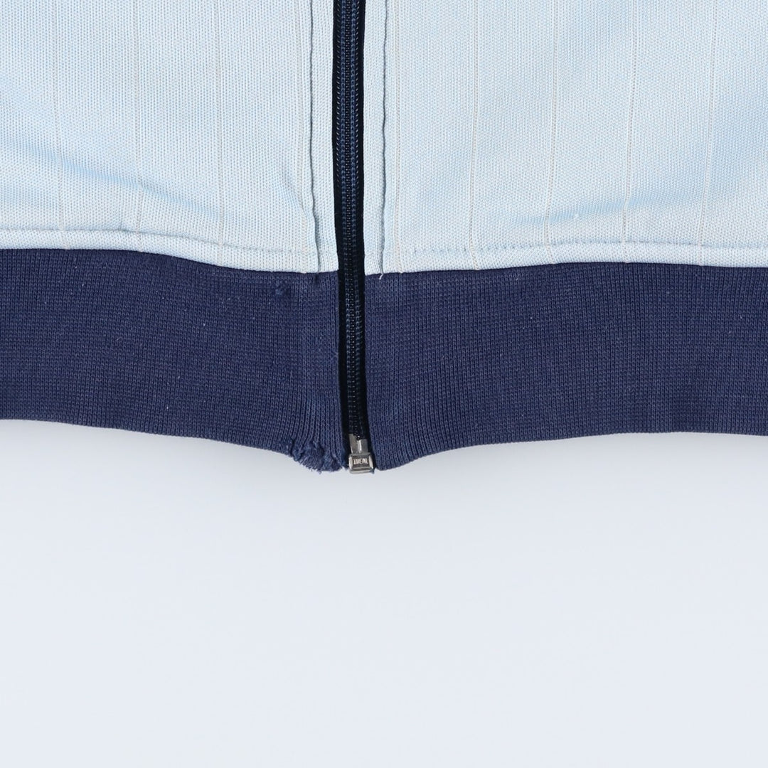 Vintage 1980'S Adidas Trefoil Logo Stripe Pattern France National Team Track Jacket, Men's Size Medium cotton Blue type light blue Vintage Second Hand