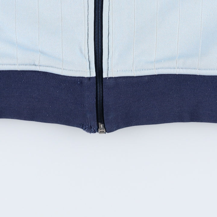 Vintage 1980'S Adidas Trefoil Logo Stripe Pattern France National Team Track Jacket, Men's Size Medium cotton Blue type light blue Vintage Second Hand