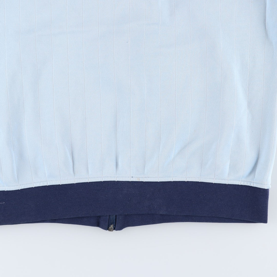 Vintage 1980'S Adidas Trefoil Logo Stripe Pattern France National Team Track Jacket, Men's Size Medium cotton Blue type light blue Vintage Second Hand