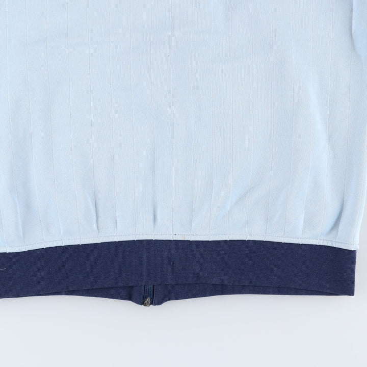 Vintage 1980'S Adidas Trefoil Logo Stripe Pattern France National Team Track Jacket, Men's Size Medium cotton Blue type light blue Vintage Second Hand