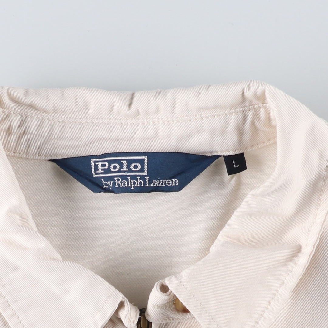 Ralph Lauren POLO by Ralph Lauren Swing Top Sports Jacket Men's L size cotton Beige type Vintage Second Hand