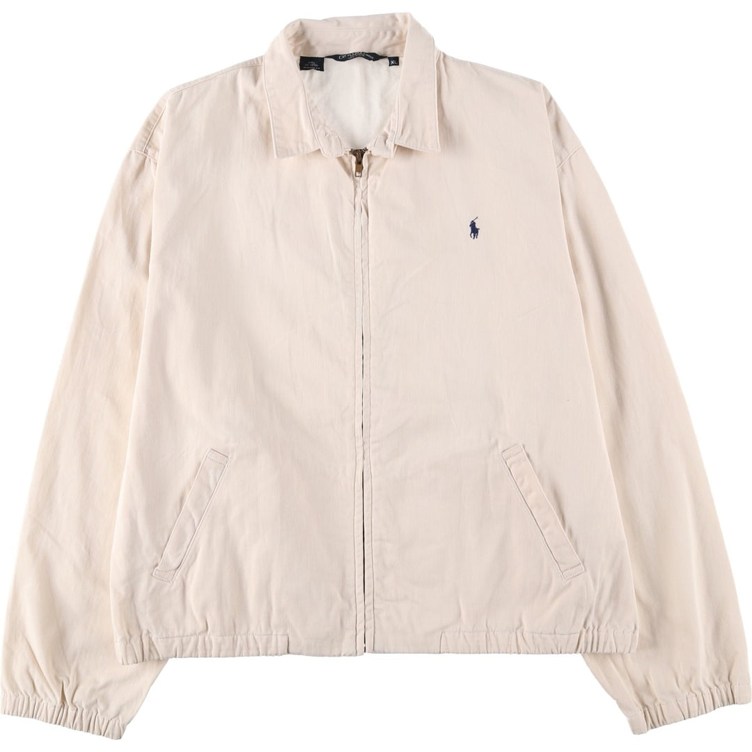 90'S Ralph Lauren POLO by Ralph Lauren Swing Top Sports Jacket Made in USA Men's XL cotton Beige type Vintage Second Hand