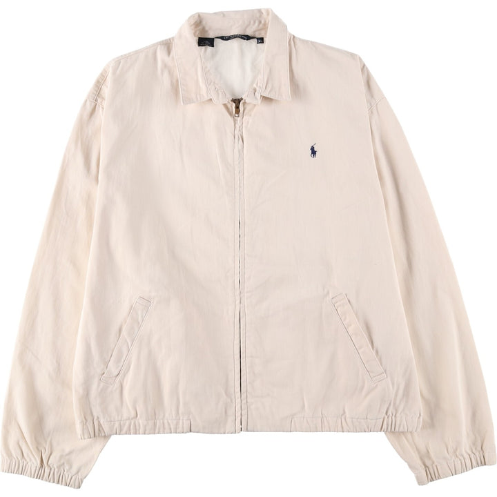 90'S Ralph Lauren POLO by Ralph Lauren Swing Top Sports Jacket Made in USA Men's XL cotton Beige type Vintage Second Hand