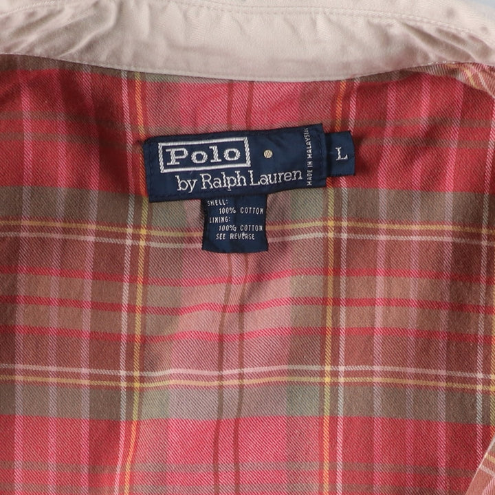 Ralph Lauren POLO by Ralph Lauren Swing Top Sports Jacket Men's L size cotton Beige type Vintage Second Hand