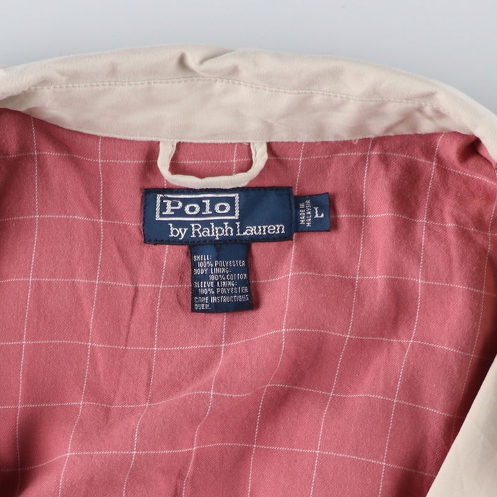 Ralph Lauren POLO by Ralph Lauren Swing Top Sports Jacket Men's L size polyester Beige type Vintage Second Hand