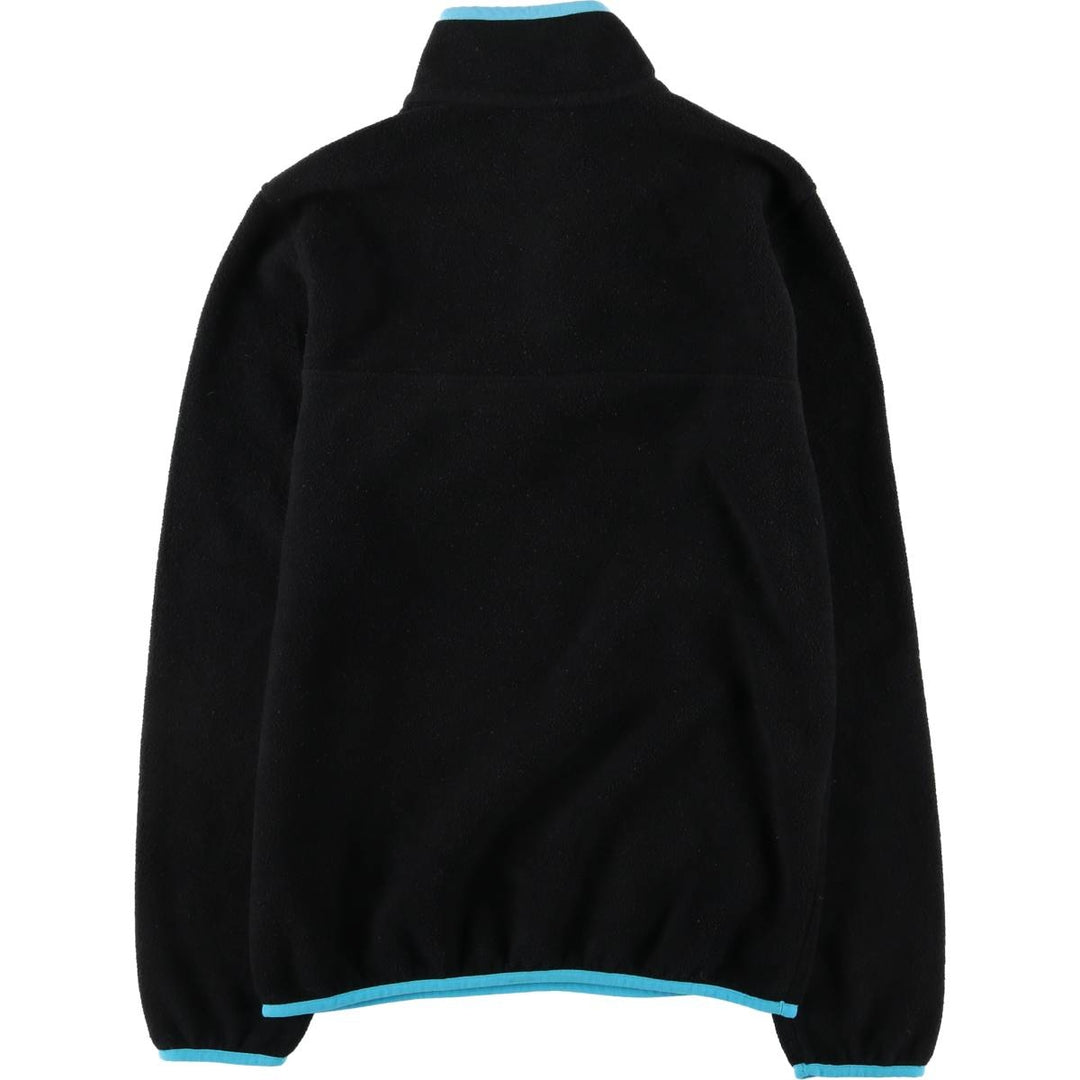 Patagonia Lightweight Synchilla Snap Tee (25455FA15) - Half-Snap Fleece Pullover, Women's Size Small polyester black type Vintage Second Hand