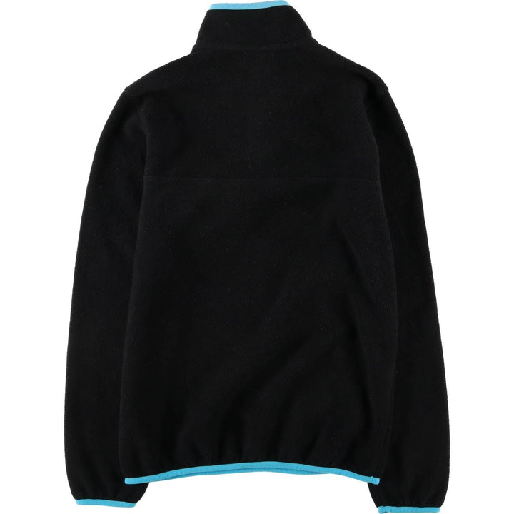 Patagonia Lightweight Synchilla Snap Tee (25455FA15) - Half-Snap Fleece Pullover, Women's Size Small polyester black type Vintage Second Hand