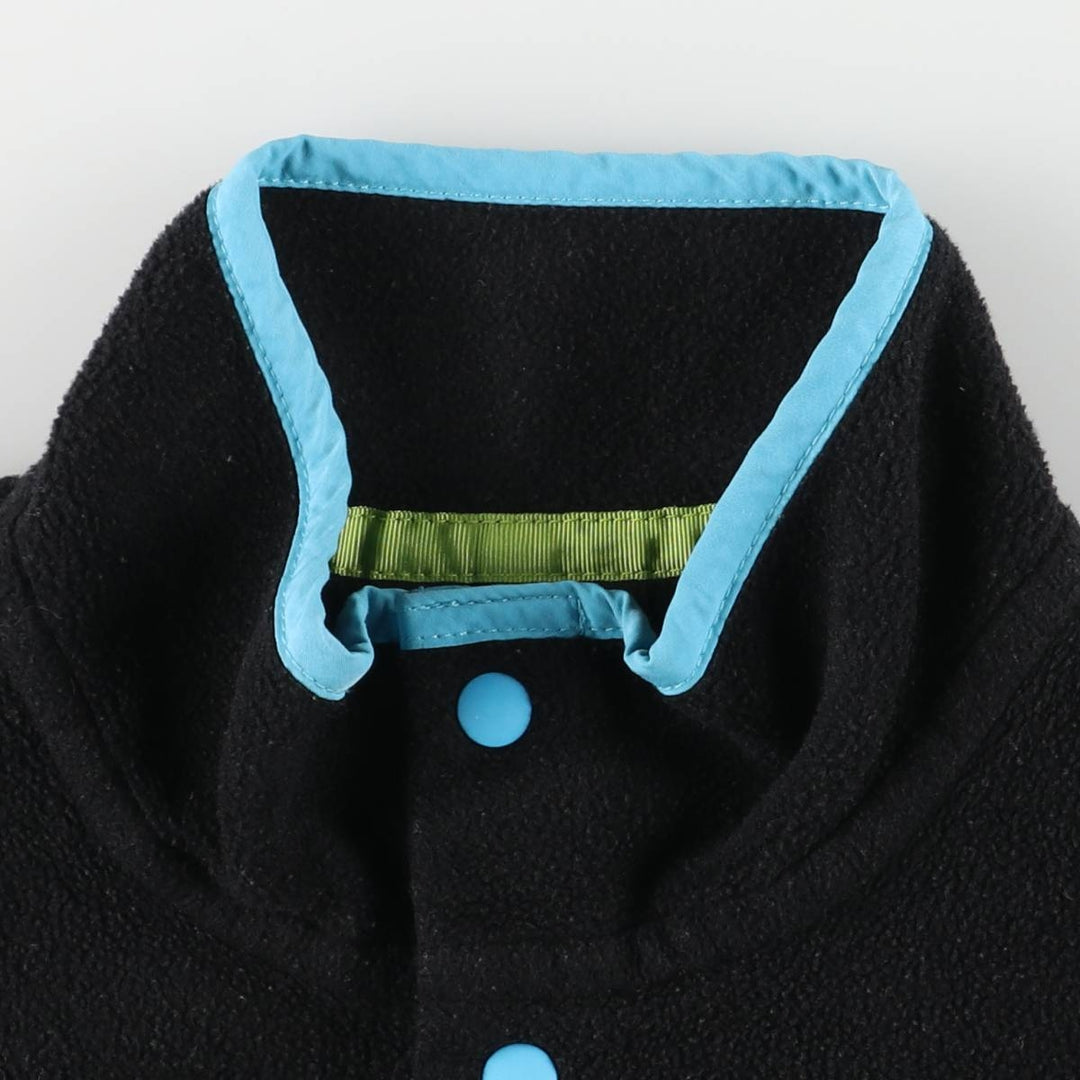 Patagonia Lightweight Synchilla Snap Tee (25455FA15) - Half-Snap Fleece Pullover, Women's Size Small polyester black type Vintage Second Hand