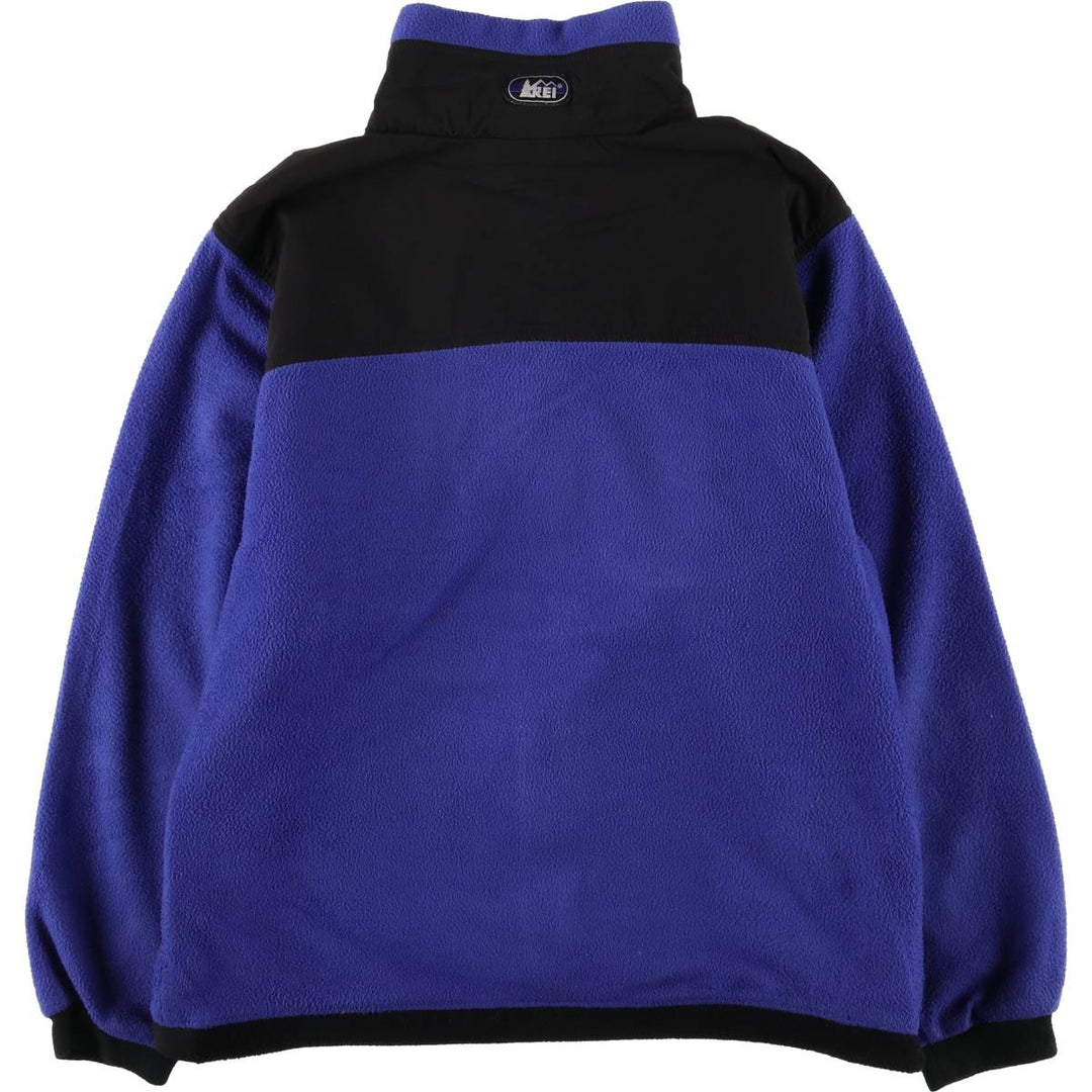90'S REI Nylon and Fleece Jacket, Women's Size Medium, Vintage polyester Purple type blue-purple Vintage Second Hand
