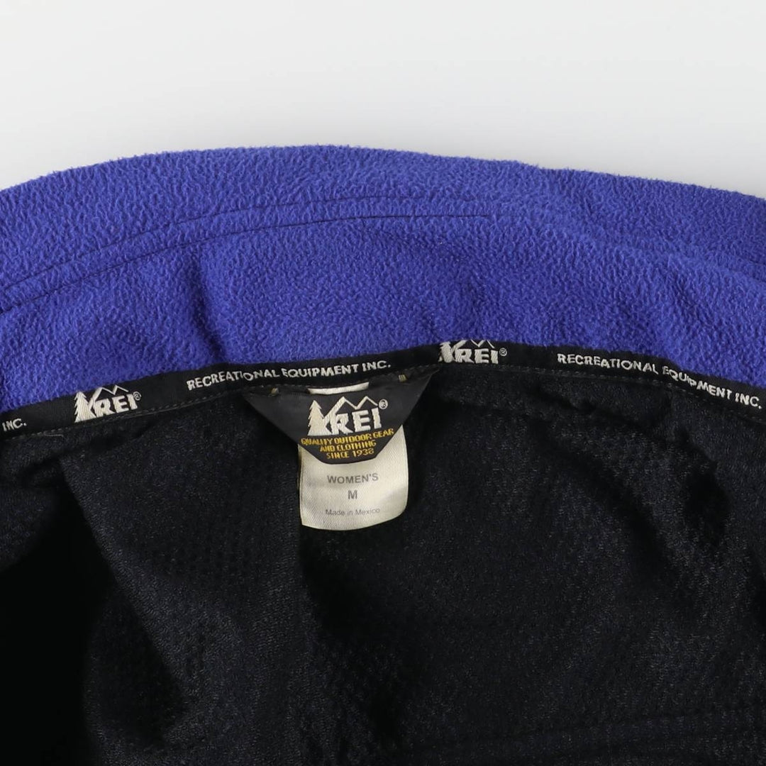 90'S REI Nylon and Fleece Jacket, Women's Size Medium, Vintage polyester Purple type blue-purple Vintage Second Hand