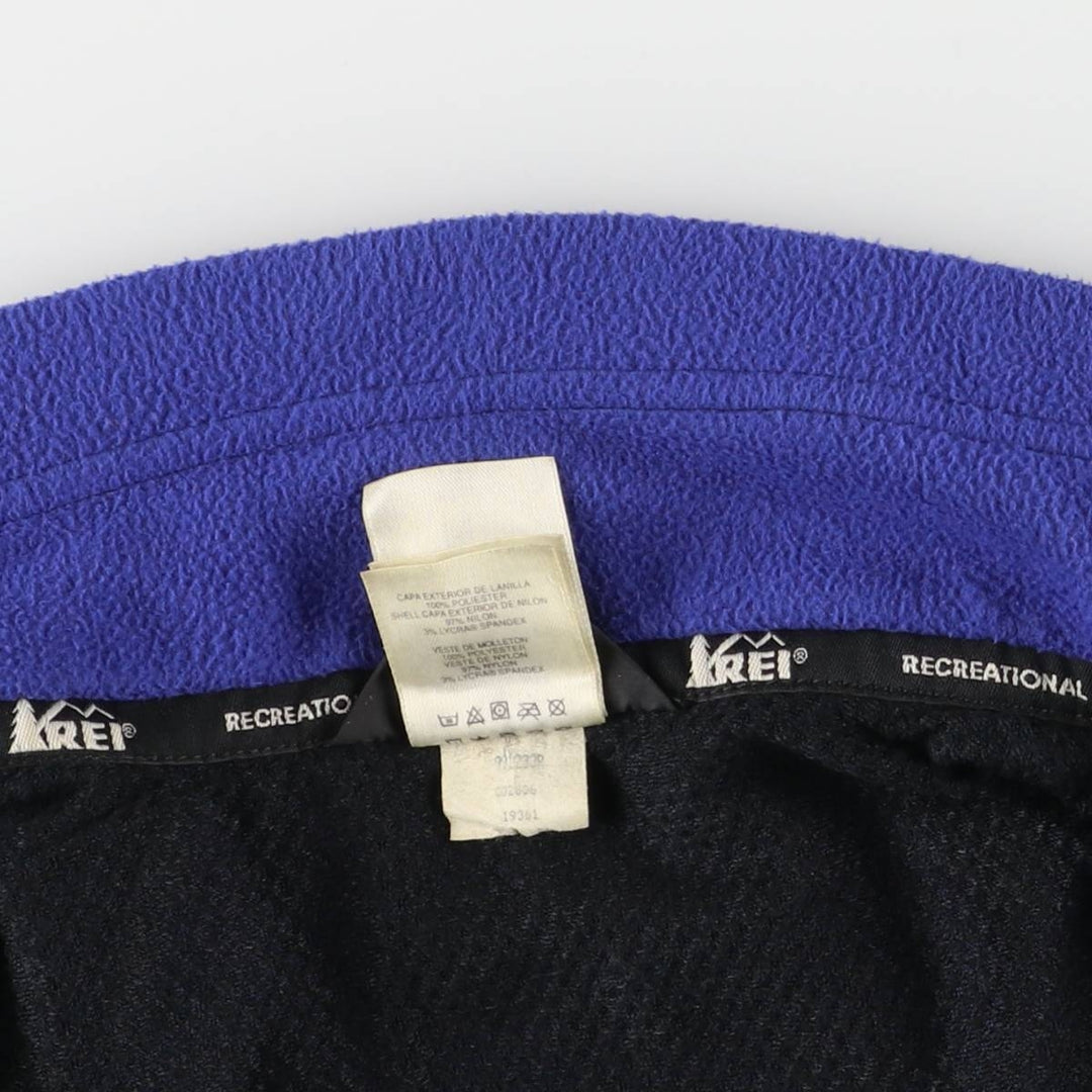 90'S REI Nylon and Fleece Jacket, Women's Size Medium, Vintage polyester Purple type blue-purple Vintage Second Hand