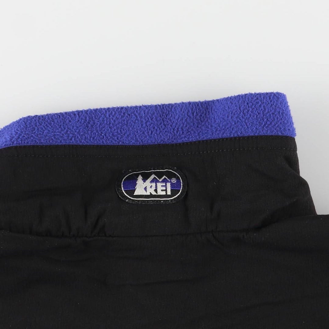 90'S REI Nylon and Fleece Jacket, Women's Size Medium, Vintage polyester Purple type blue-purple Vintage Second Hand