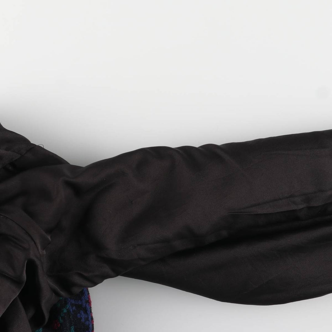 90'S WOOLRICH all-over print wool parka, made in the USA, women's size M, vintage wool black type Vintage Second Hand