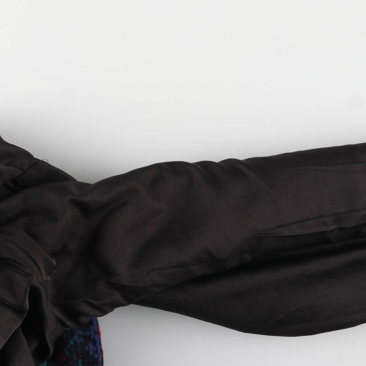 90'S WOOLRICH all-over print wool parka, made in the USA, women's size M, vintage wool black type Vintage Second Hand