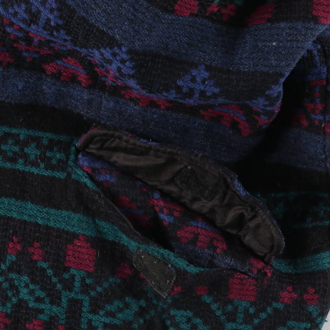 90'S WOOLRICH all-over print wool parka, made in the USA, women's size M, vintage wool black type Vintage Second Hand