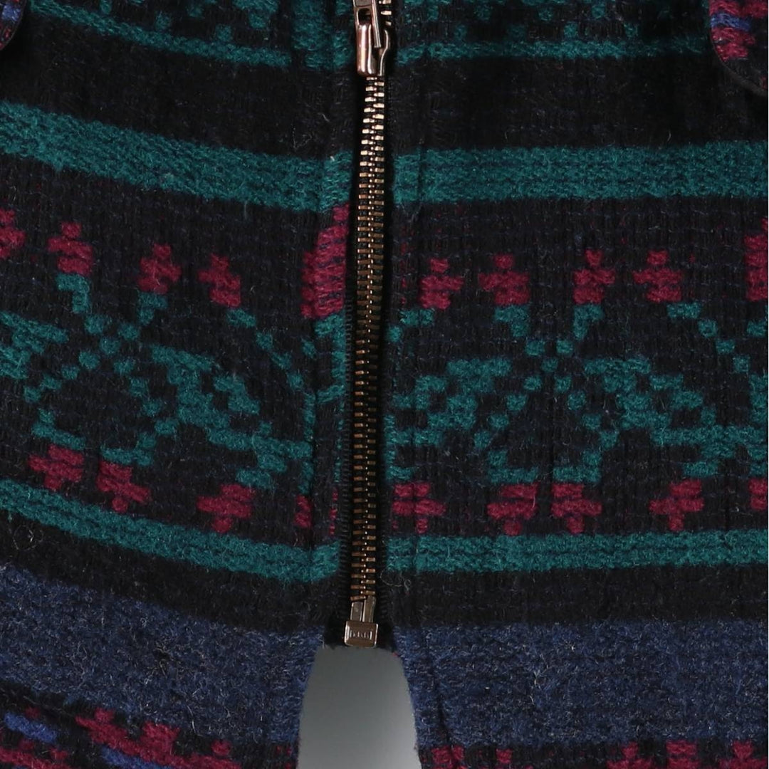 90'S WOOLRICH all-over print wool parka, made in the USA, women's size M, vintage wool black type Vintage Second Hand