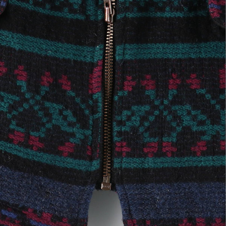 90'S WOOLRICH all-over print wool parka, made in the USA, women's size M, vintage wool black type Vintage Second Hand