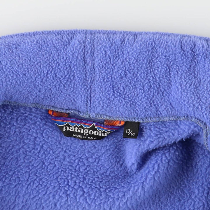 1980'S Patagonia Triangle Tag 25019 Fleece Jacket, Made in USA, Women's Size Medium, Vintage polyester Purple type blue-purple Vintage Second Hand